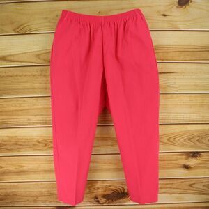 Casual Stretch Waist Pants Womens Size 22W‎ Red Polyester Pockets Season Ticket